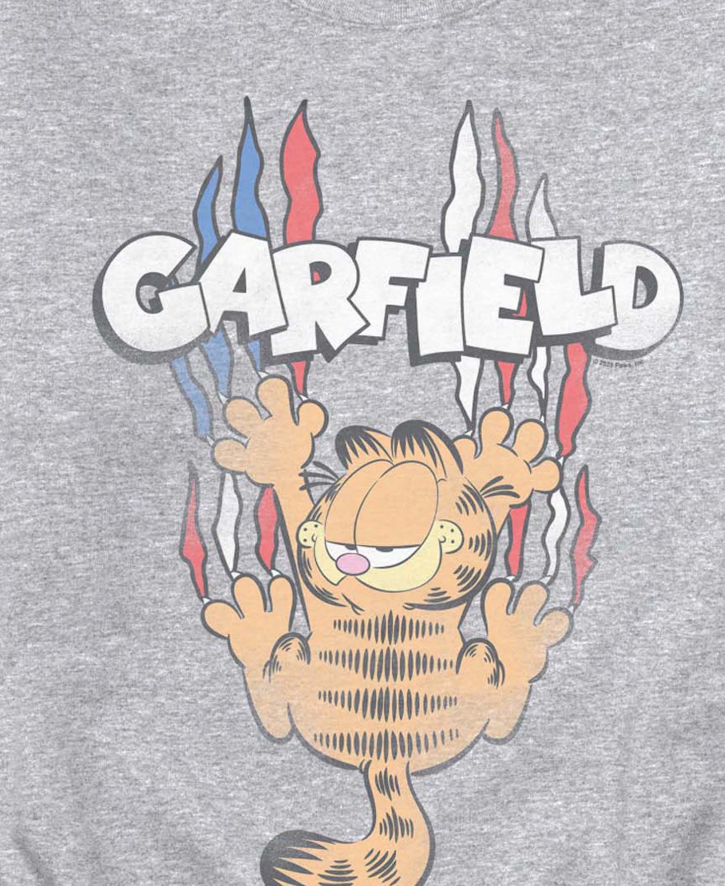 Мужская толстовка AIRWAVES Garfield Americana Tonal Washed Crew Fleece, цвет: Меланжевый — фото 3