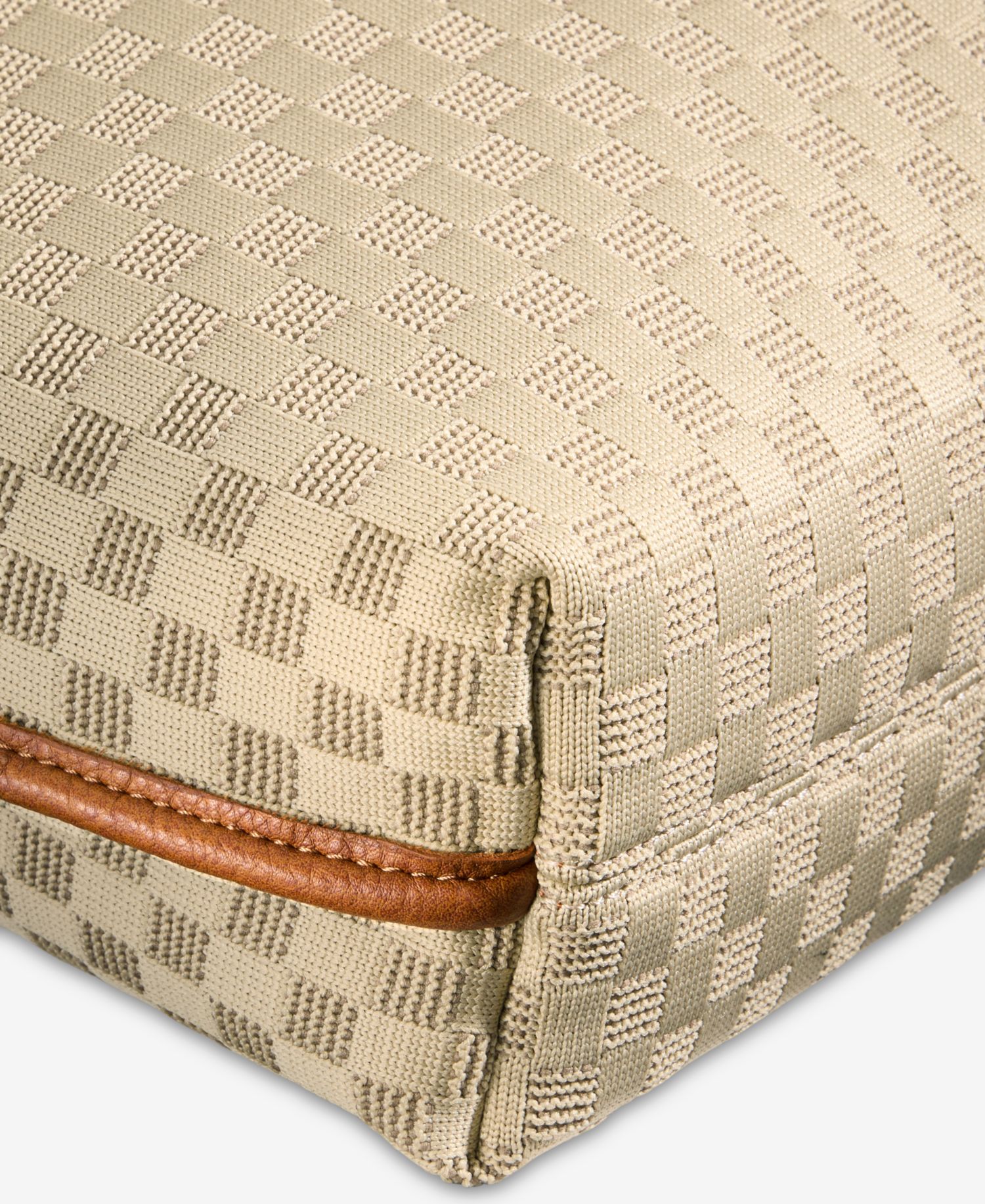 Checkered Soft Knit Tote Bag