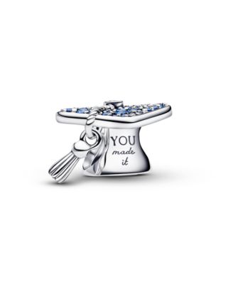 Sparkling Blue 2026 Graduation Cap Charm
