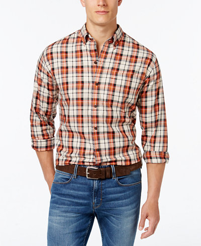 Cutter & Buck Men's Big and Tall Upland Plaid Long-Sleeve Shirt