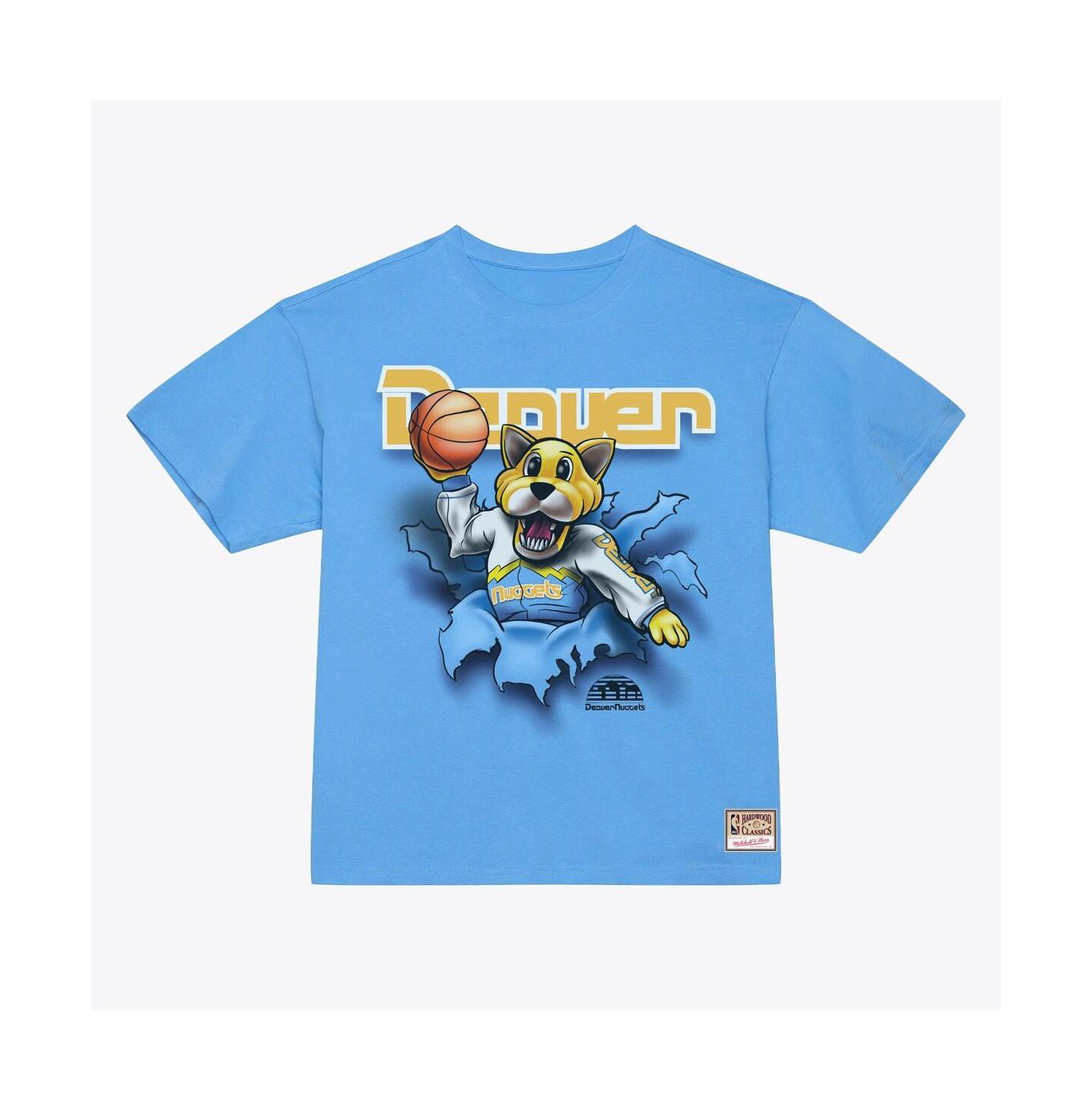 Мужская футболка Mitchell & Ness Light Blue Denver Nuggets Breakthrough — фото 2