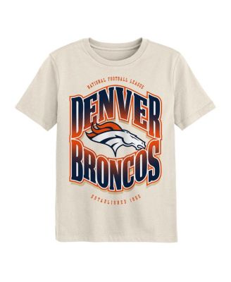 Big Boys and Girls Cream Denver Broncos Huddle T-Shirt