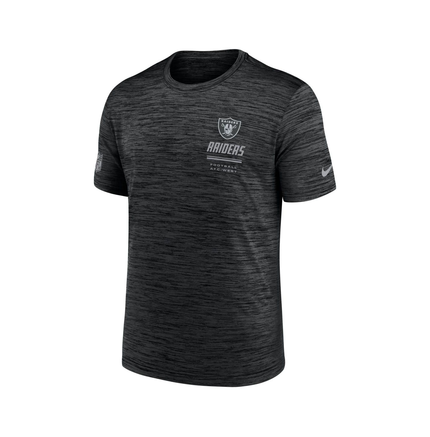 Мужская футболка Nike Black Las Vegas Raiders Sideline Double Covered Dri-FIT Velocity — фото 1