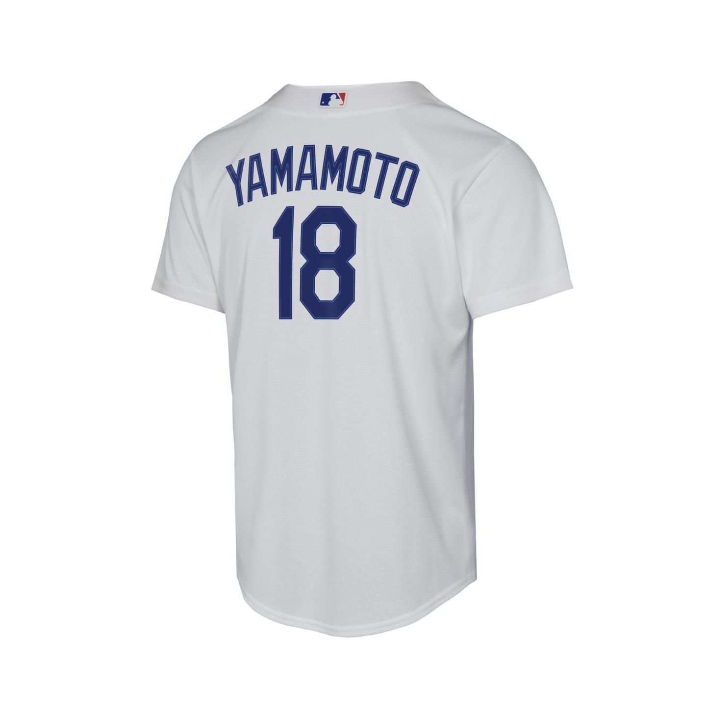 Детское джерси Nike Yoshinobu Yamamoto Los Angeles Dodgers Baseline, White — фото 3