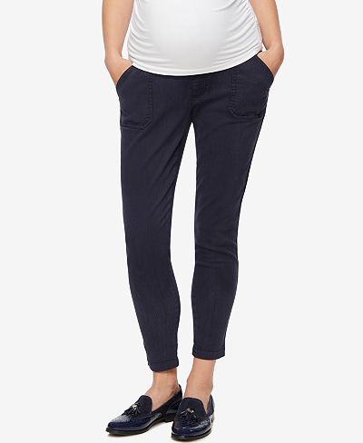 A Pea in the Pod Maternity Twill Skinny-Leg Pants