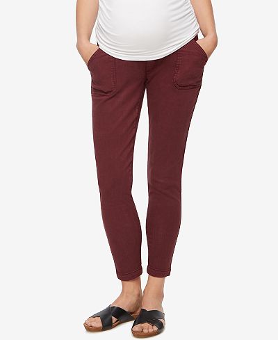 A Pea in the Pod Maternity Twill Skinny-Leg Pants