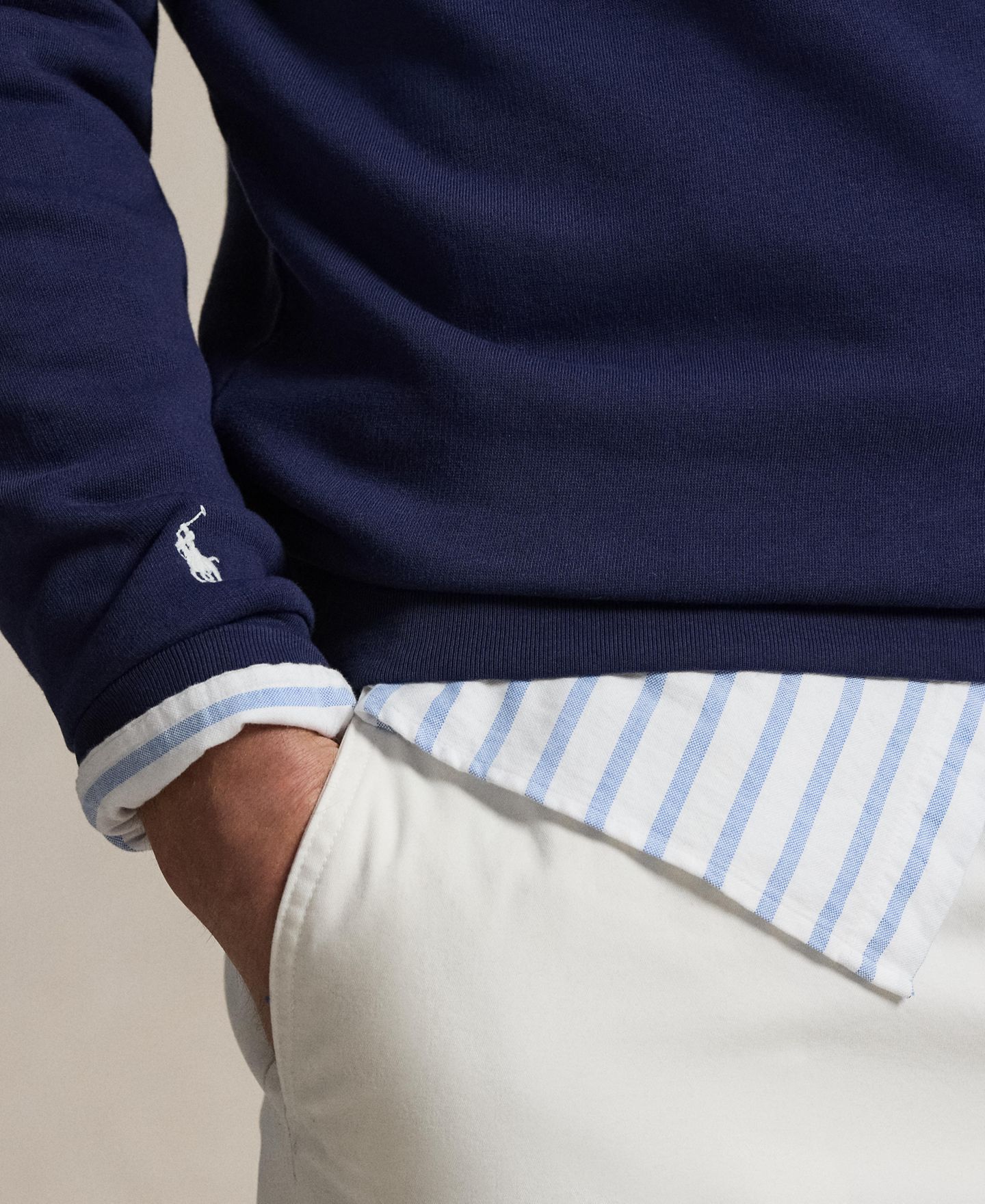 Мужские толстовки Polo Ralph Lauren Big & Tall Logo Fleece, цвет: Тёмно-синий — фото 4