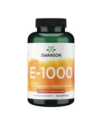 Vitamin E Natural Supplement for Cardiovascular Health Provides d Alpha Tocopherols for Antioxidant Support 100 Softgels
