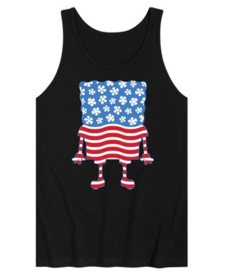 Men's SpongeBob SquarePants Silhouette Stars Stripes Sleeveless Graphic Tank Top