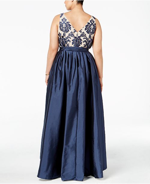 Adrianna Papell Plus Size Embroidered Lace Ball Gown & Reviews ...