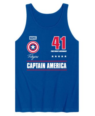 Men's Captain America Jersey Sleeveless Graphic Tank T-Shirts