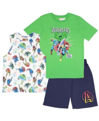 Boys 3 Piece T-Shirt, Tank Top and Shorts Outfit Set
