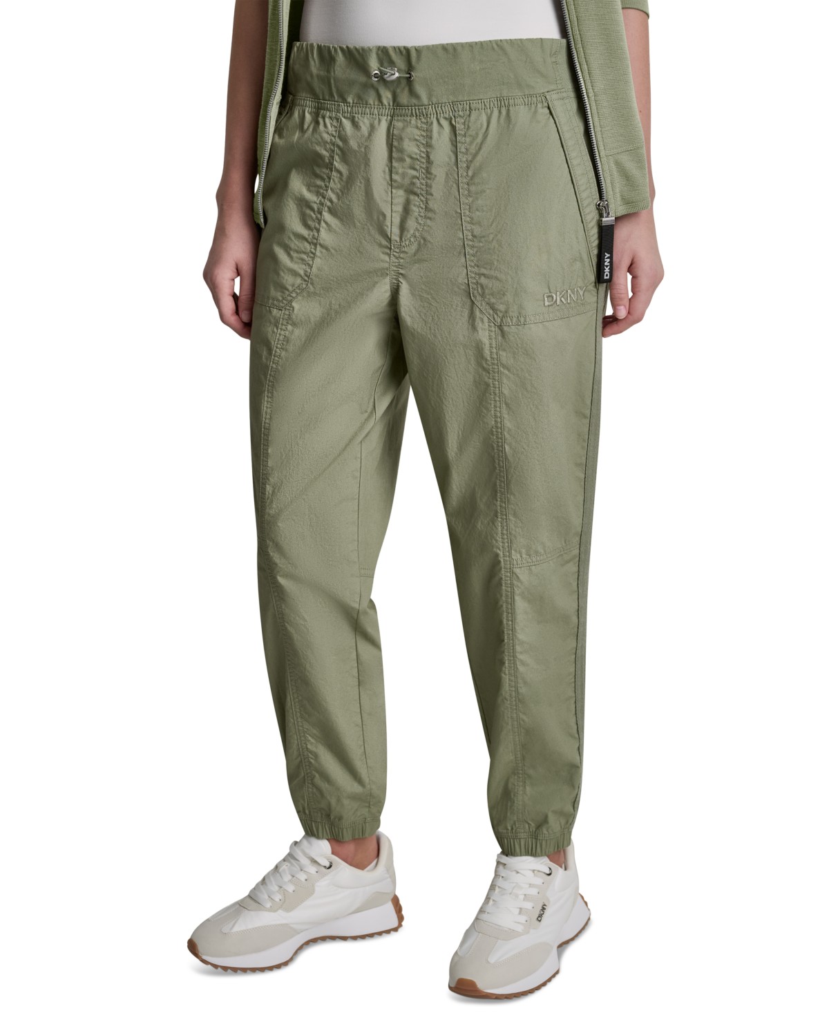 Женские DKNY Sport Women's High-Rise Cotton Poplin Bungee Joggers — фото 1