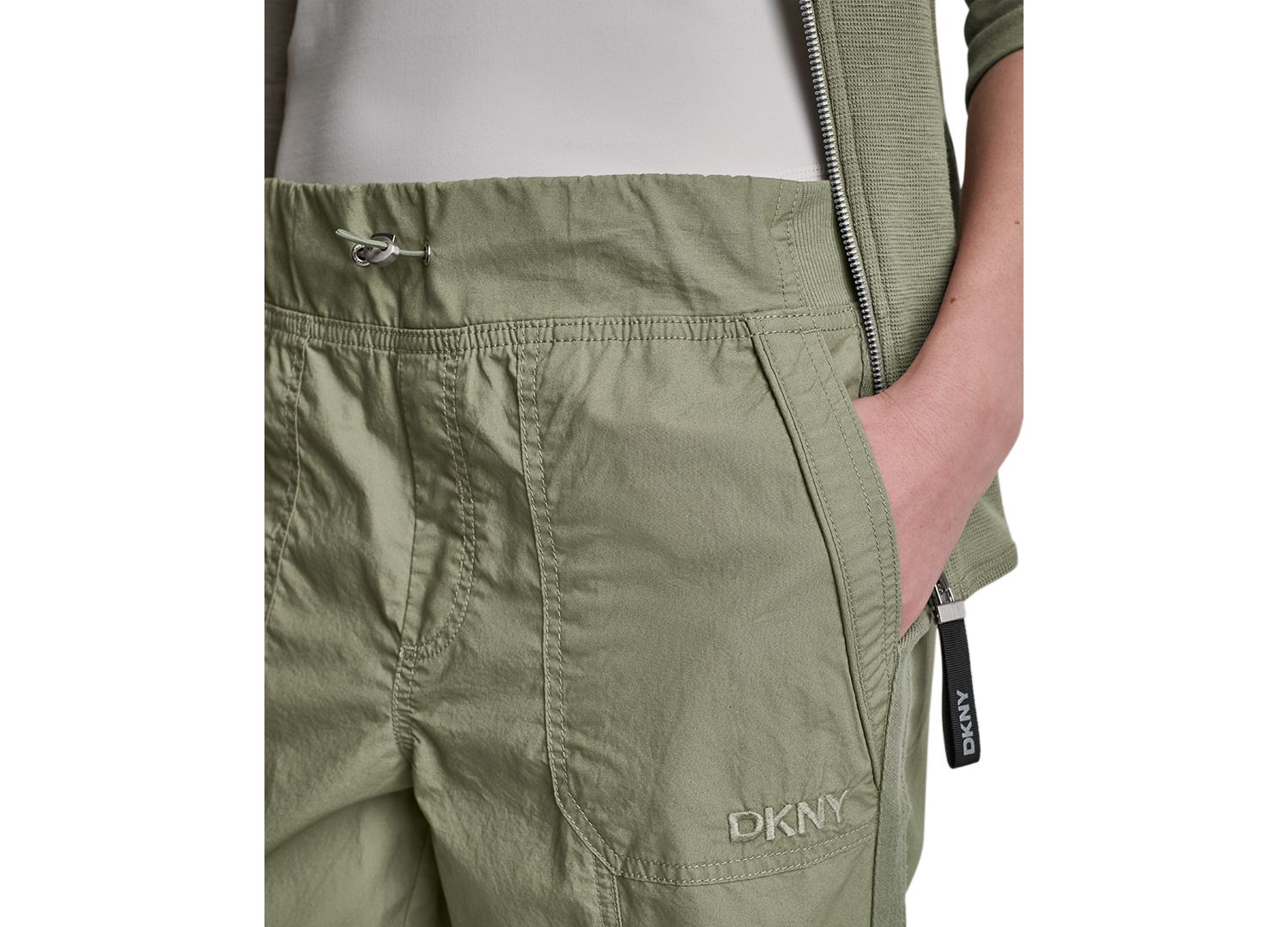 Women's High-Rise Cotton Poplin Bungee Joggers