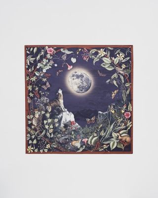 Women's Wolf Garden Narrative Square Scarf