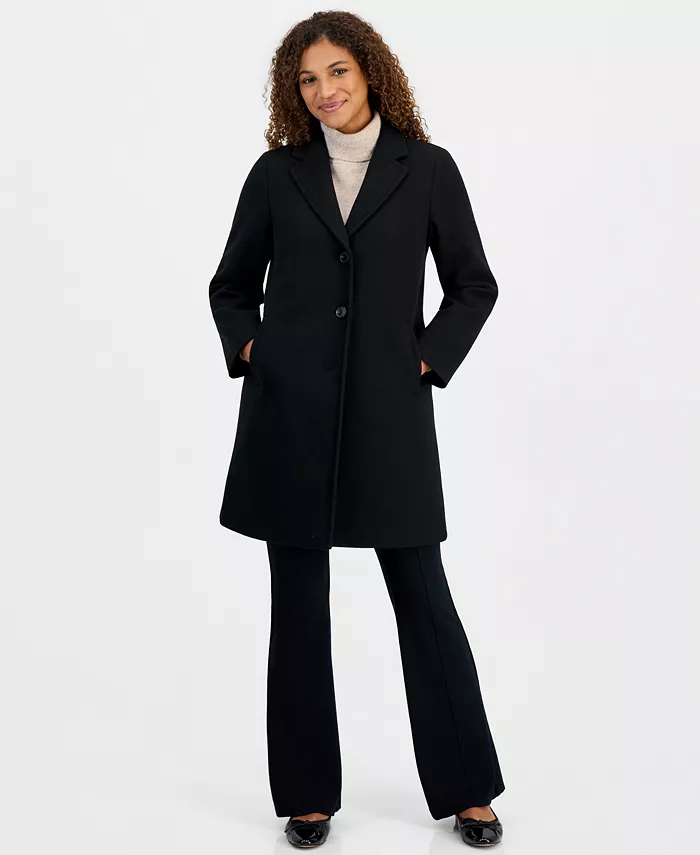 Women's Single-Breasted Herringbone Walker Coat, Created for Macy's - thumbnail 2