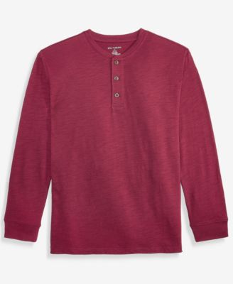 Boys' XS-XL Long-Sleeve Slub Henley T-Shirt