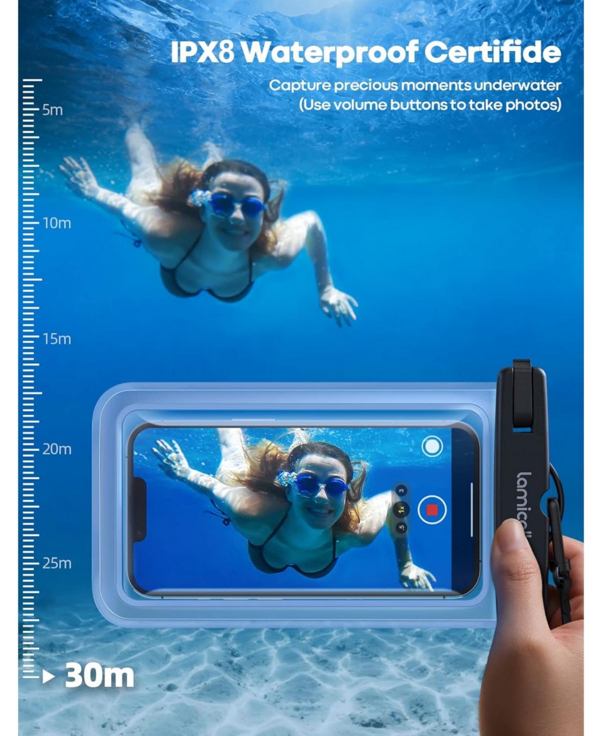 Lamicall 2 Pack Waterproof Phone Pouch Case