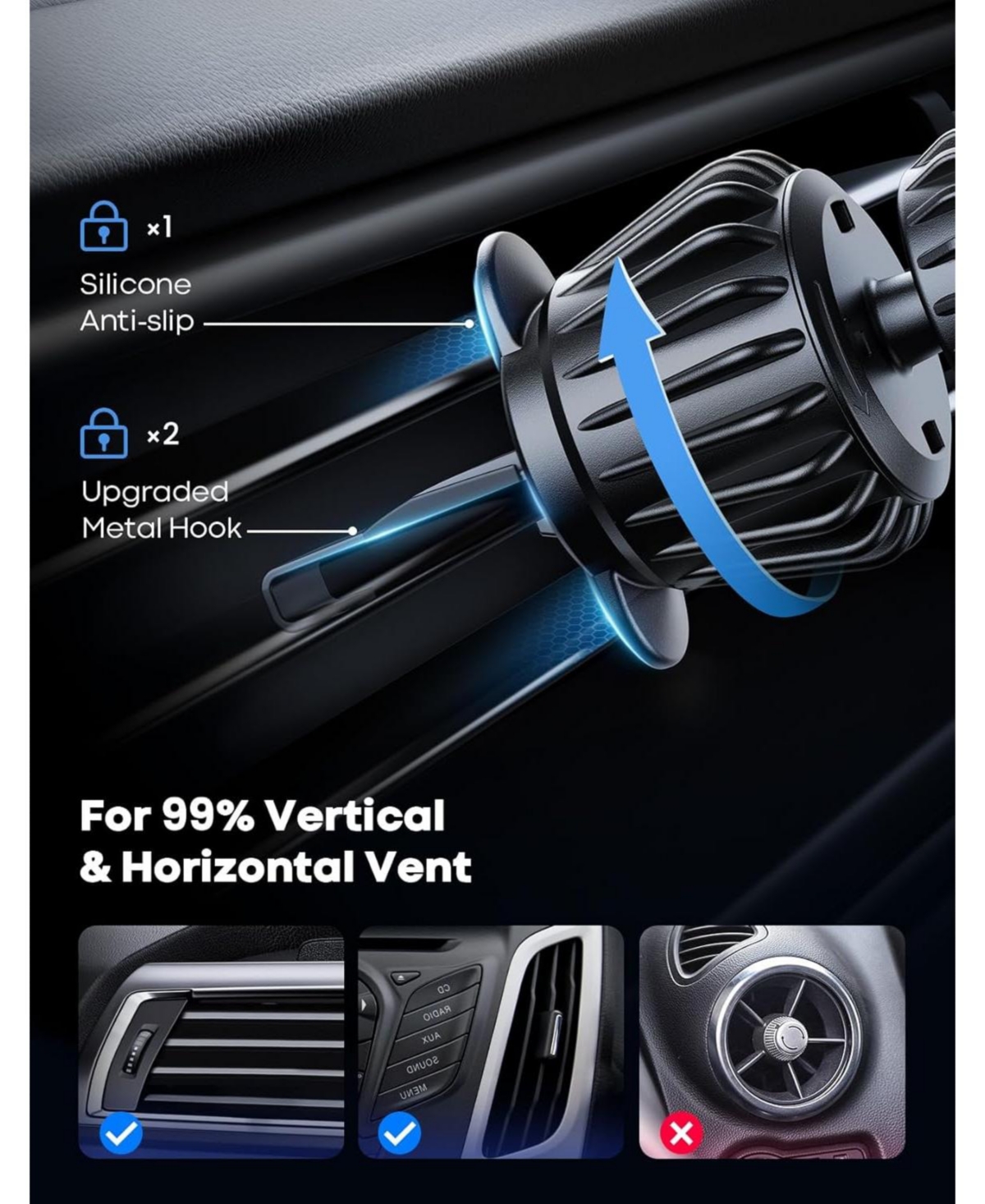 Lamicall Magnetic Car Phone Mount for MagSafe