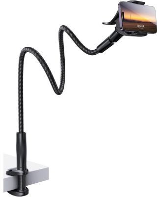  Gooseneck Phone Holder for Bed - Overhead Cell Phone Mount Stand for Bed, Desk