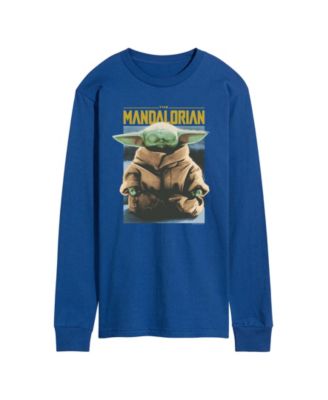 Men's The Mandalorian Meditate Child Long-Sleeve Graphic T-Shirt
