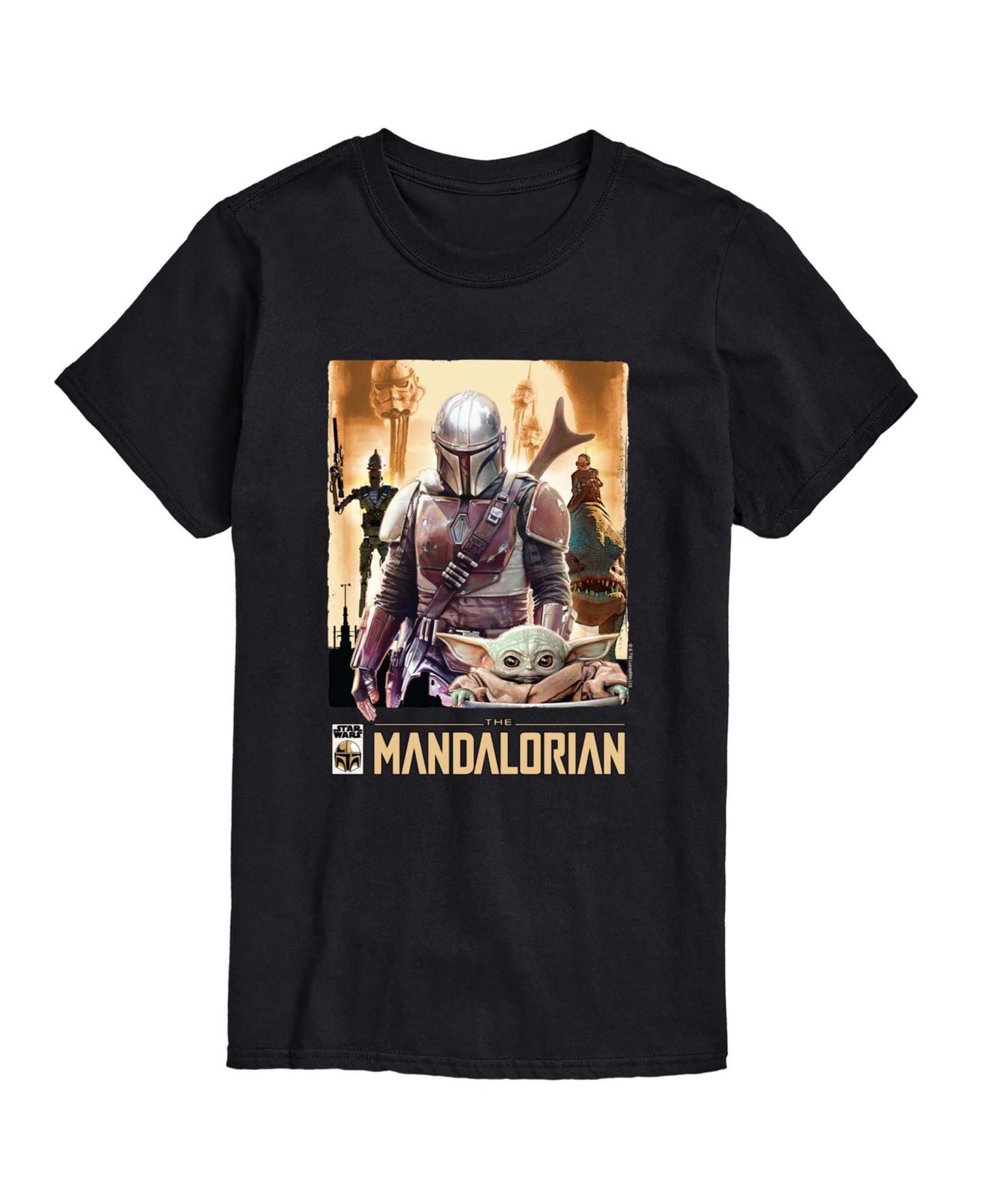 Мужская футболка AIRWAVES The Mandalorian Collage Short-Sleeve Graphic, цвет: Чёрный — фото 1