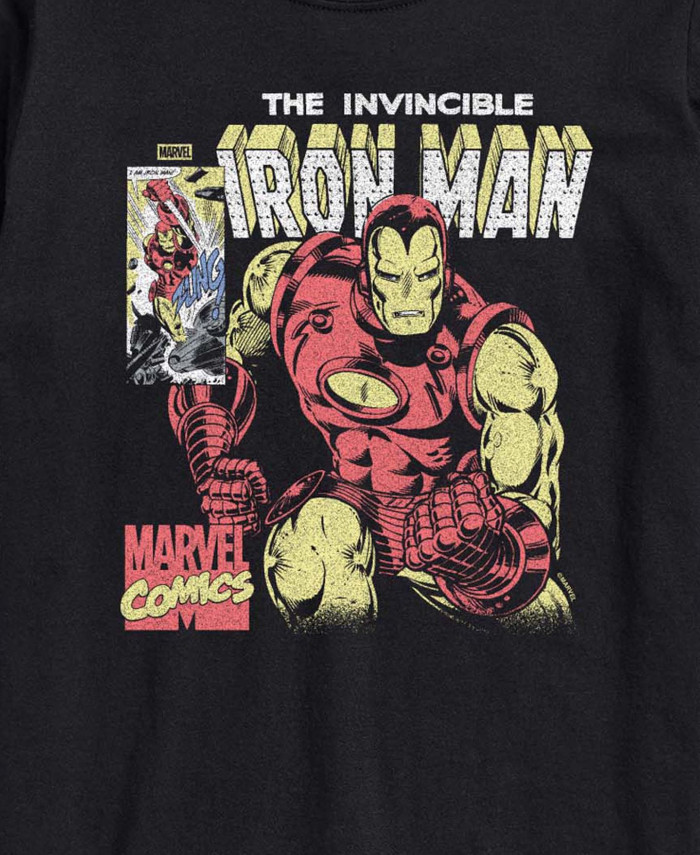 Мужская футболка AIRWAVES Iron Man Vintage Faded Comic Short-Sleeve Graphic, цвет: Чёрный — фото 3