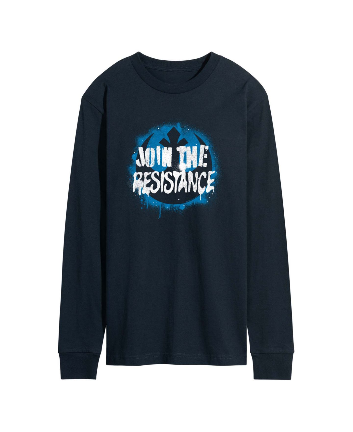 Мужская футболка AIRWAVES Join The Resistance Long-Sleeve Graphic, цвет: Тёмно-синий — фото 1
