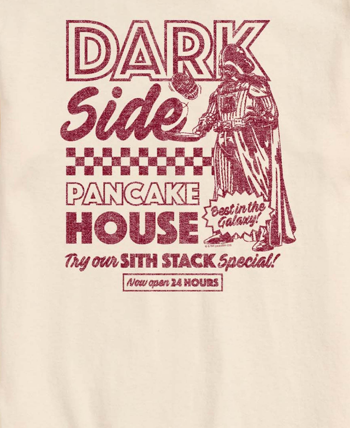 Airwaves Men's Dark Side Pancake House Short-Sleeve Graphic T-Shirt