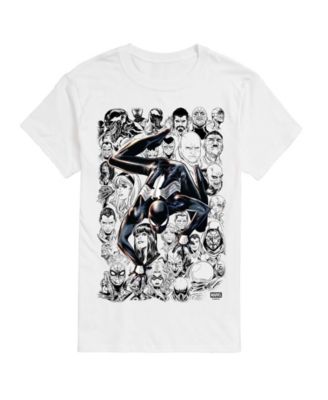 Men's Spider-Man Lineart Characters Short-Sleeve Graphic T-Shirt