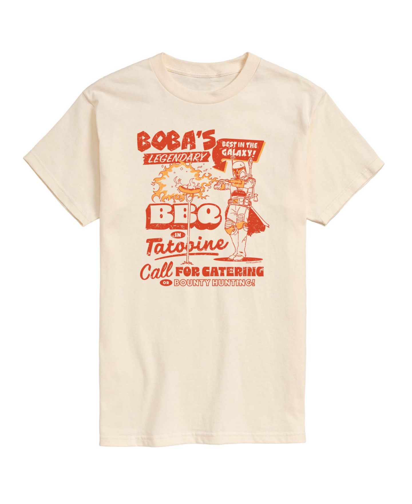 Мужская футболка AIRWAVES Boba Bbq Short-Sleeve Graphic, цвет: Кремовый — фото 1