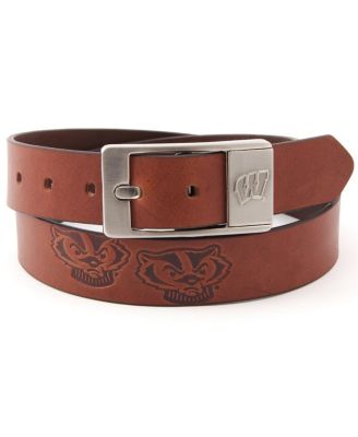 Men's Wisconsin Badgers Brandish Leather Belt