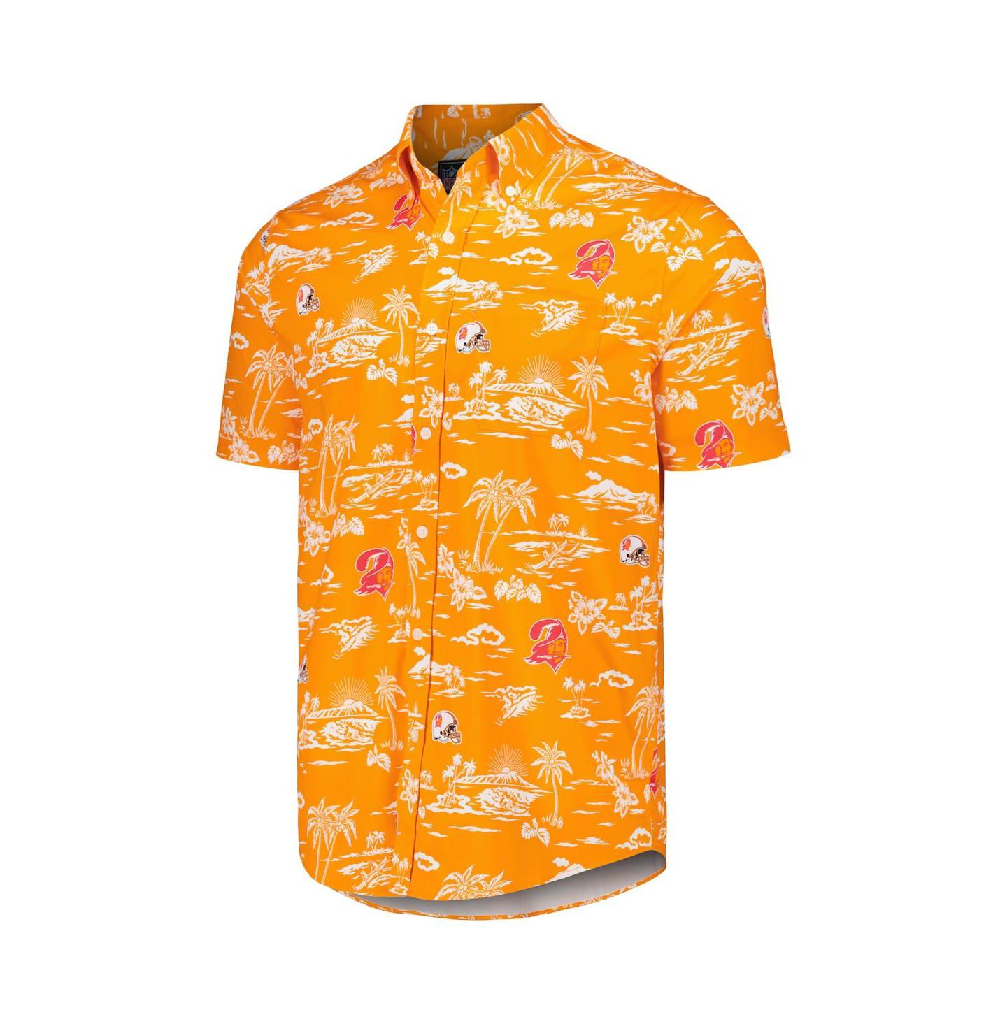 Мужская рубашка Reyn Spooner Orange Tampa Bay Buccaneers Throwback Kekai Print Button-Up — фото 2