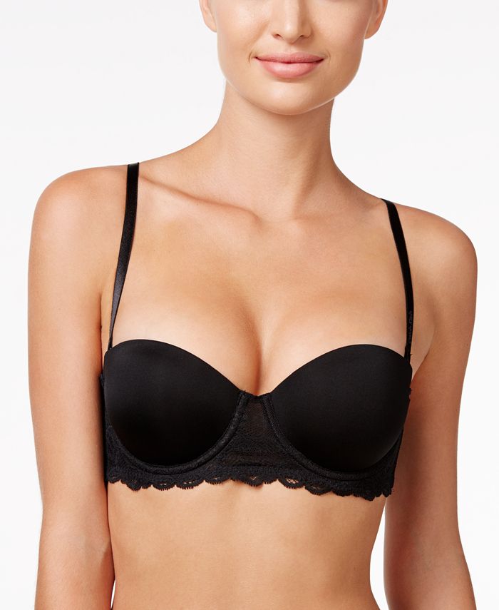 Intimates & Sleepwear, Strapless Push Up Bra Clear Strap Convertible  Multiway Padded Underwire Lace Bra