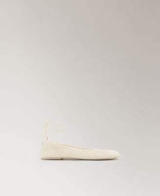 Women's Straps Knit Ballet Flats