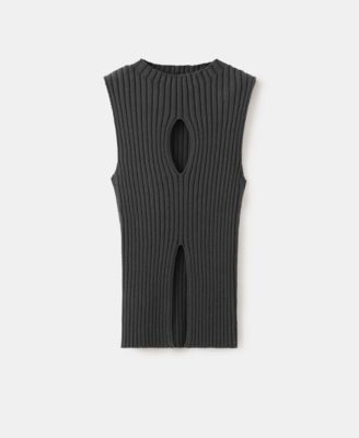 Women's Slit Ribbed Top