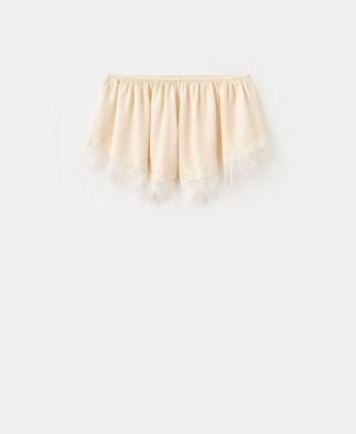 Women's Satin Lace Shorts
