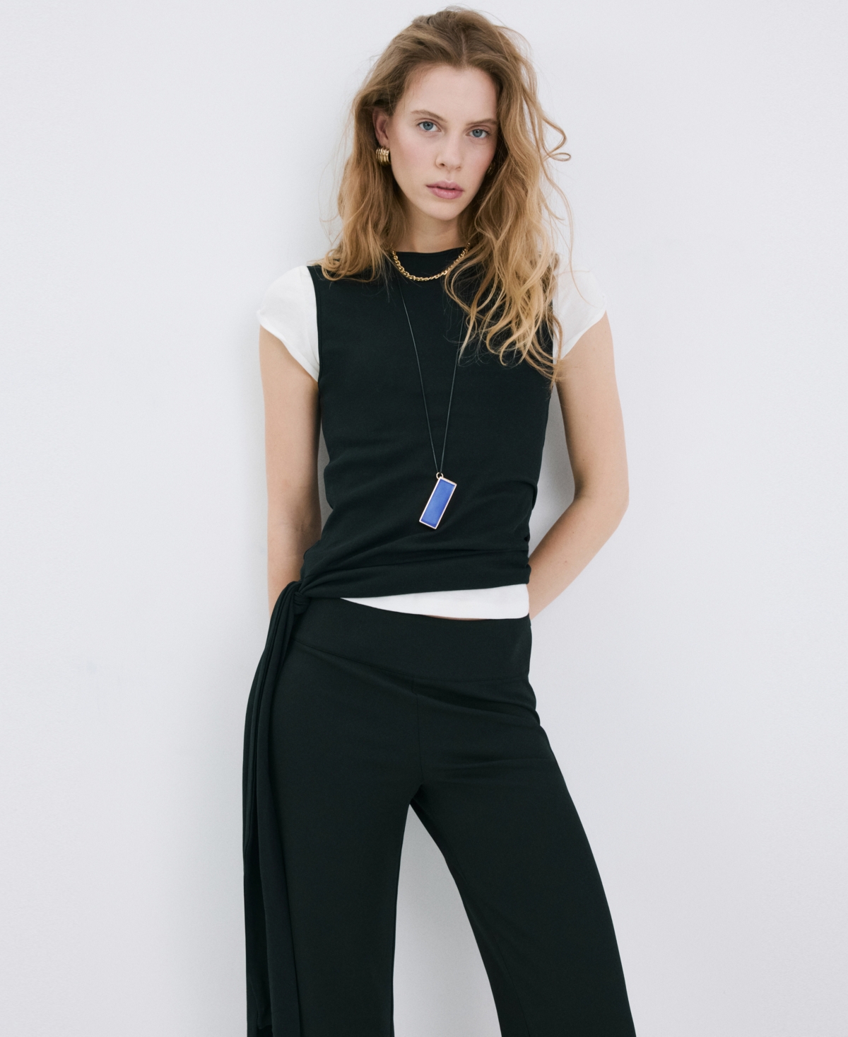 Mango Women's Mid-Rise Flare Pants