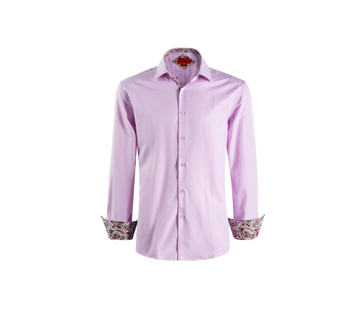 Мужская рубашка Elie Balleh Slim Fit Houndstooth Dress Shirt — фото 4