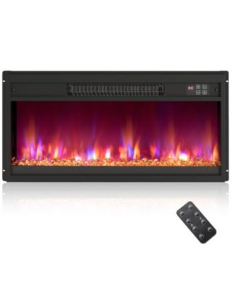26 Inch 1500W Electric Fireplace Insert with Remote Control