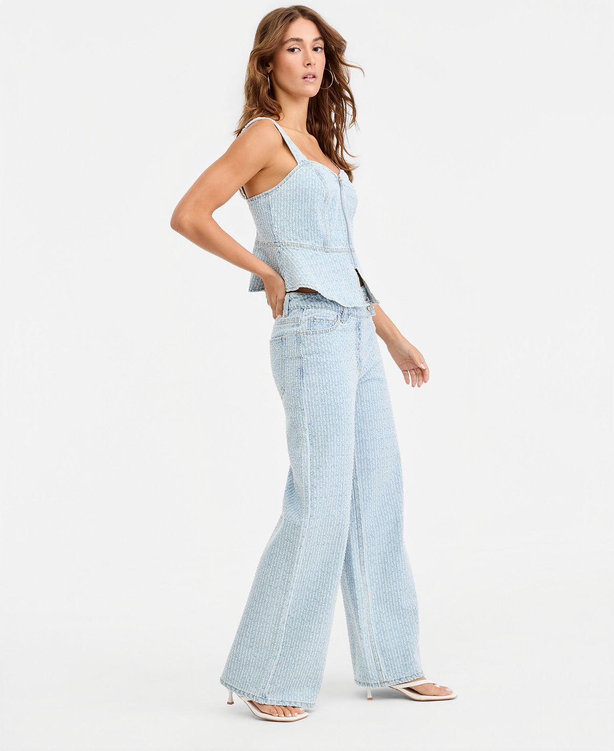 Bar III Women's High-Rise Wide-Leg Jeans, Macy's Exclusive view 2 — MAYCSS fashion products