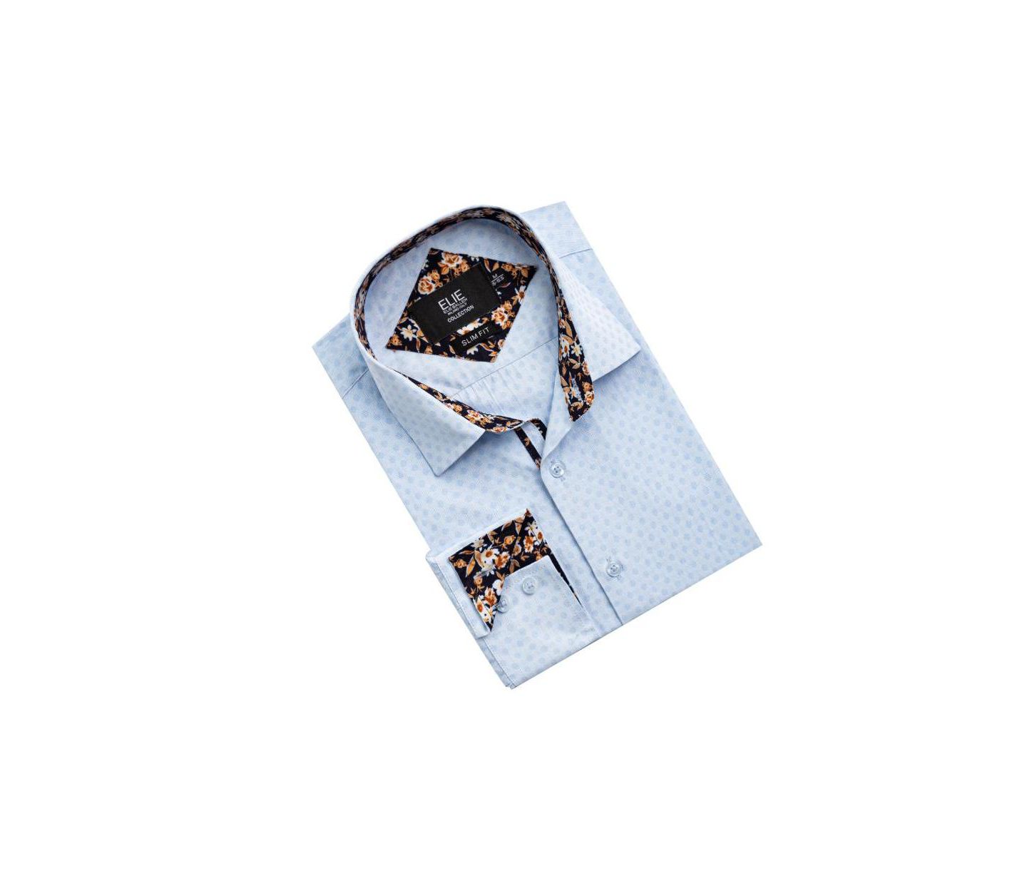 Мужская рубашка Elie Balleh Slim Fit Jacquard Dot Button-Down — фото 4