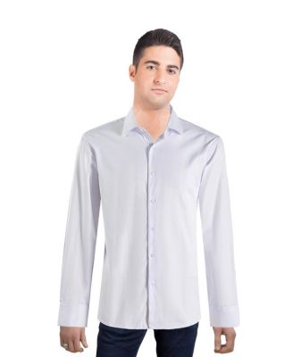 Men's Slim Fit Solid Button-Down Shirt