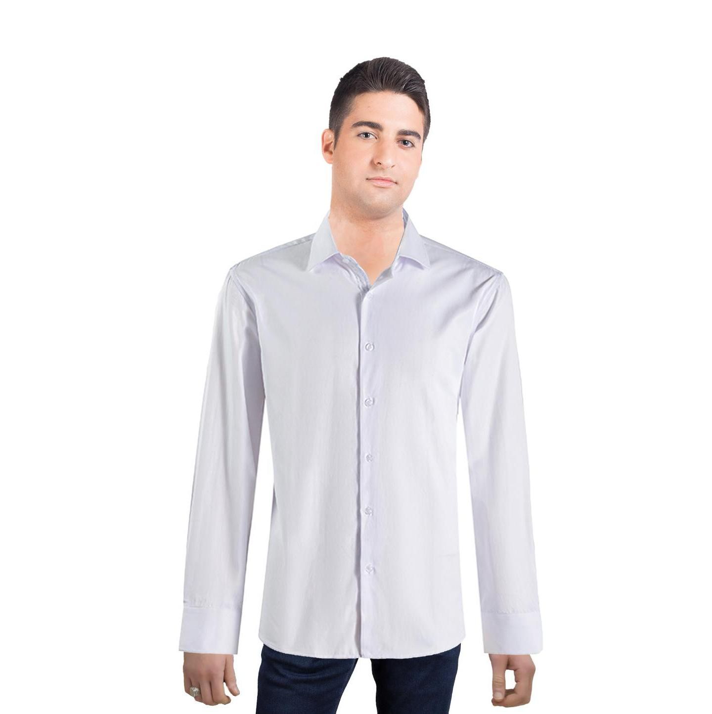 Мужская рубашка Elie Balleh Slim Fit Solid Button-Down, цвет: Белый — фото 1