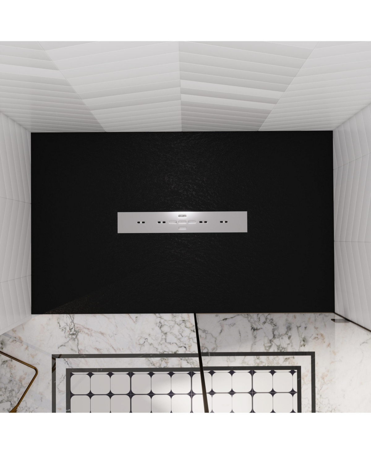 Casainc Low-Profile Smc Shower Base with Non-Slip Smc Solid Surface