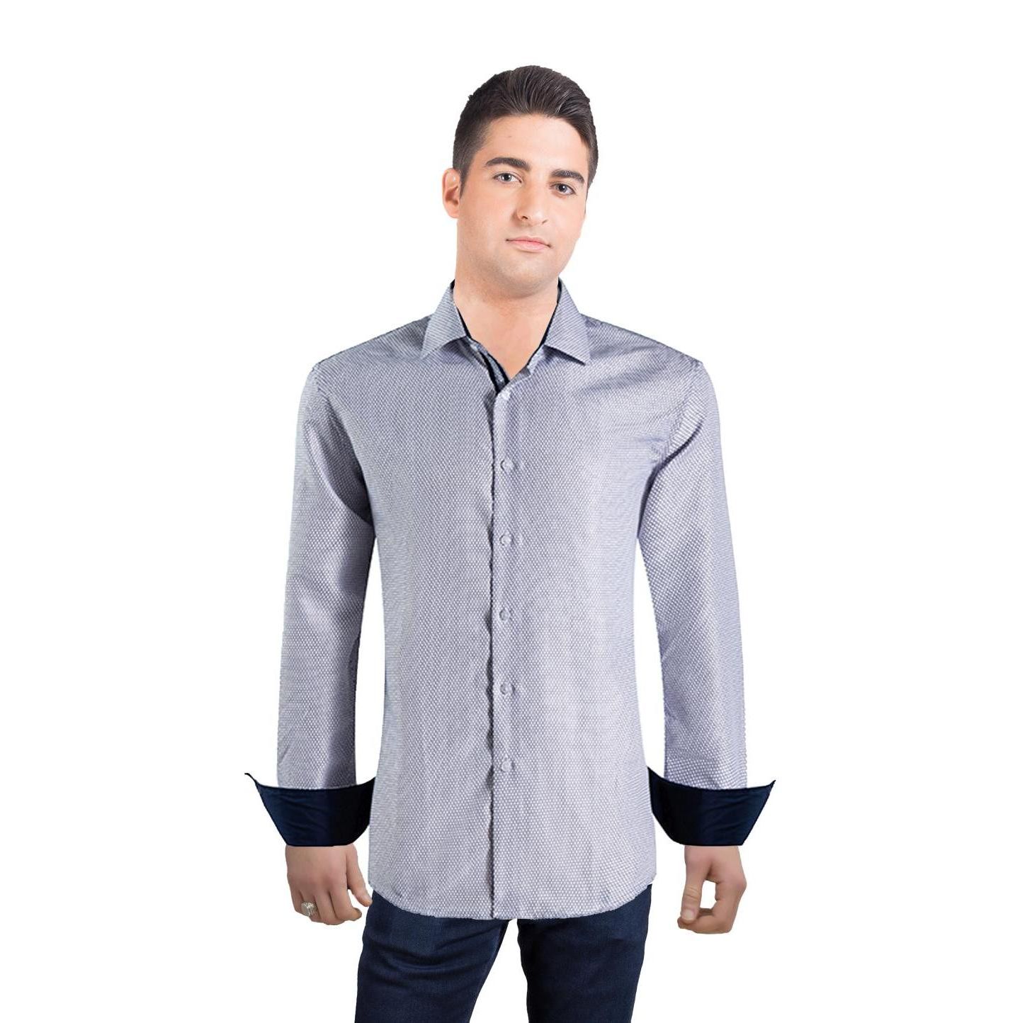 Мужская рубашка Elie Balleh Slim Fit Honeycomb — фото 1