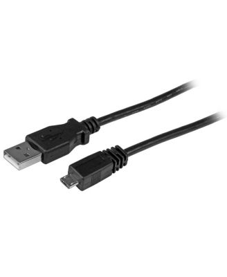 3' USB A Male to Micro-B USB Cable, 28 AWG