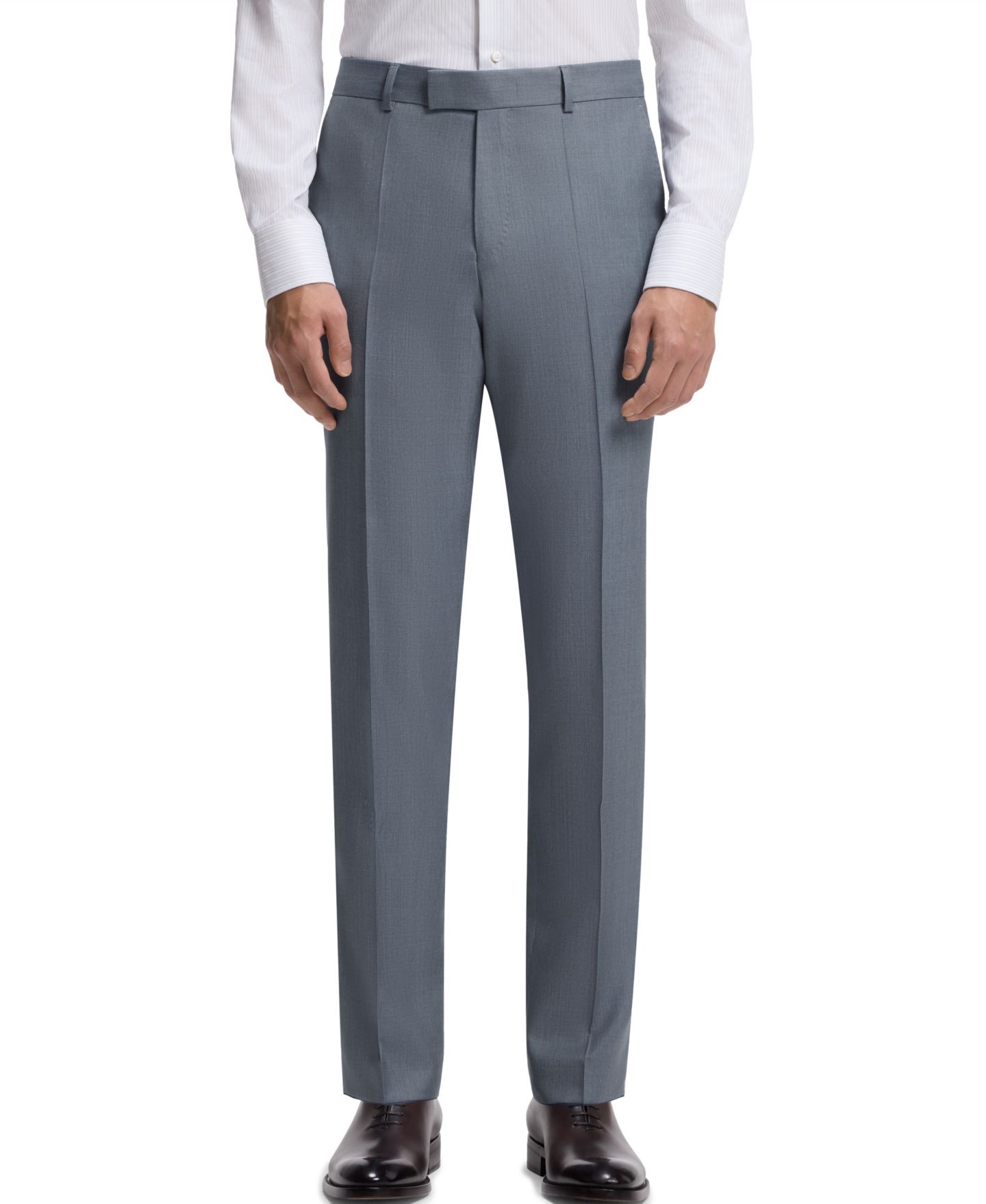 Мужские комплекты Hugo Boss Wool Silk Two-Piece Slim-Fit Suit, цвет: Тёмный зелёный — фото 5