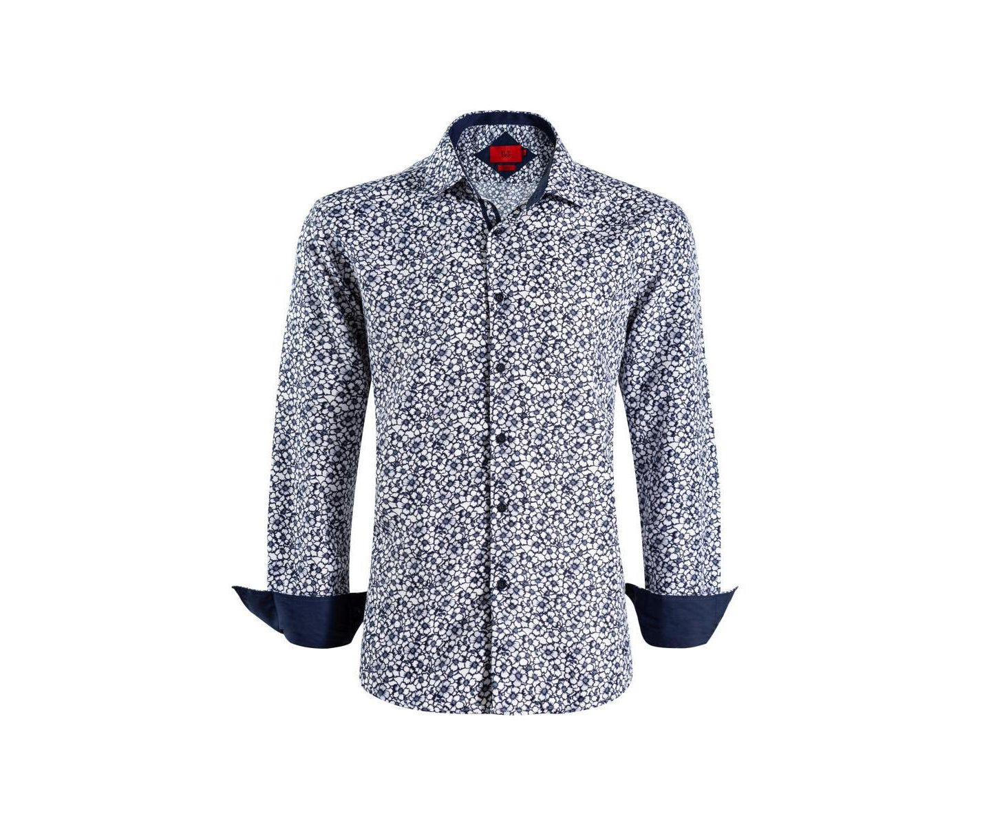 Мужская рубашка Elie Balleh Slim Fit Floral Print Button-Down Shirt for Men, цвет: Белый — фото 3