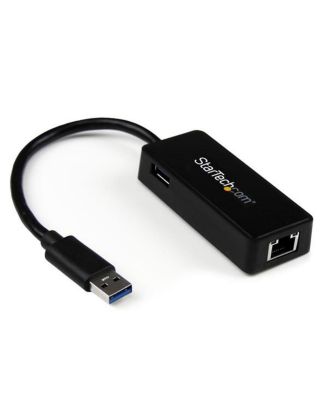 StarTech USB 3.0 to Gigabit Ethernet NIC Adapter with USB Port